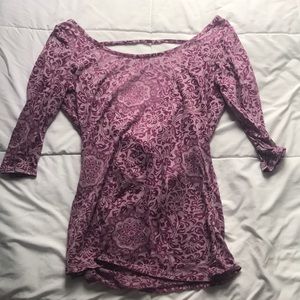 Purple Low Back Shirt